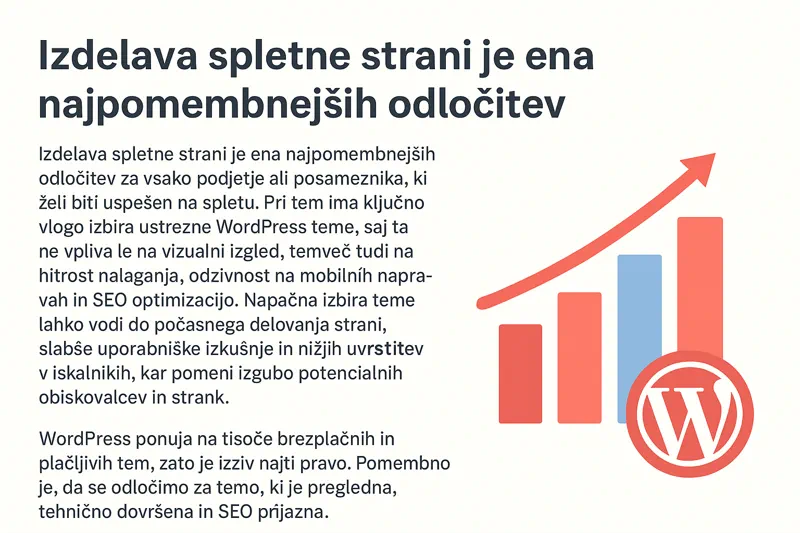 Izdelava spletne strani in ustrezna Wordpress tema 1 Izdelava spletne strani in ustrezna WordPress tema 2